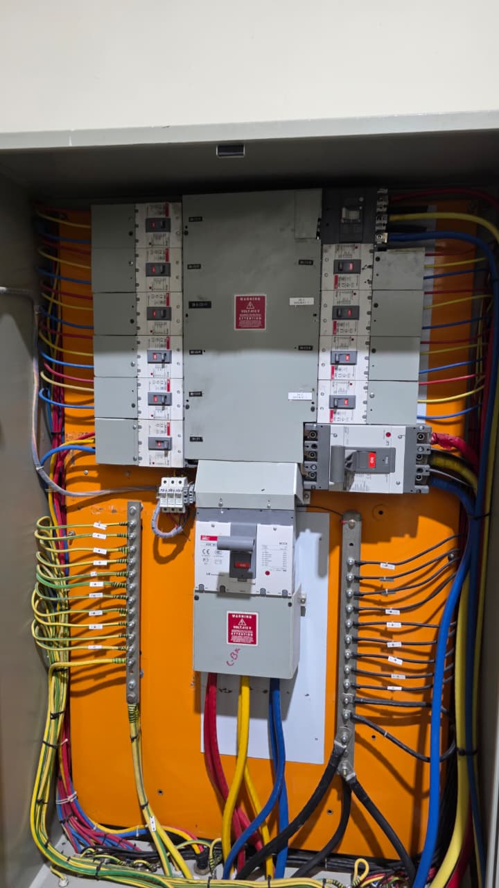 Multi-circuit distribution board for a commercial fit-out in Dubai